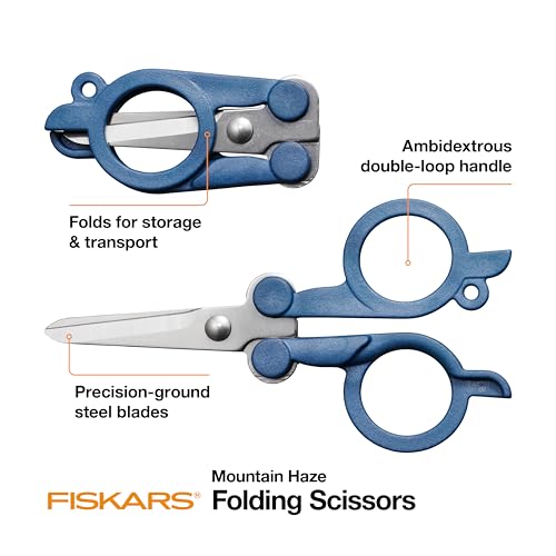 TSA Approval Travel Scissors - Stainless Steel Blades, Blue Handles