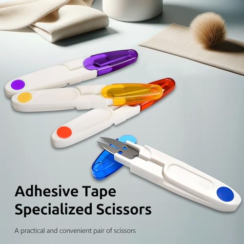 Compact 4" U-Shaped Portable Scissors for Crafting and DIY, Perfect for Yarn and Sewing