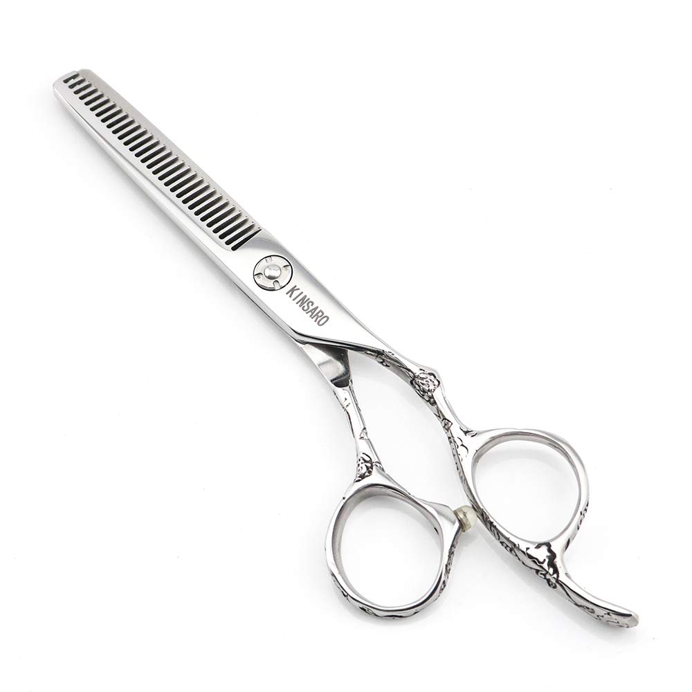 Professional KINSARO 6 Inch Barber Scissors for Hair Cutting and Thinning