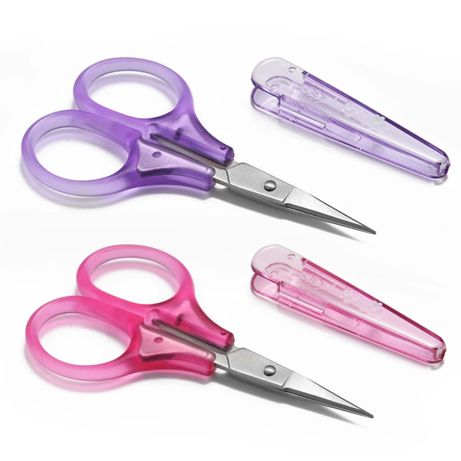 TSA Compliant Pink/Purple 3 Small Portable Sewing Scissors