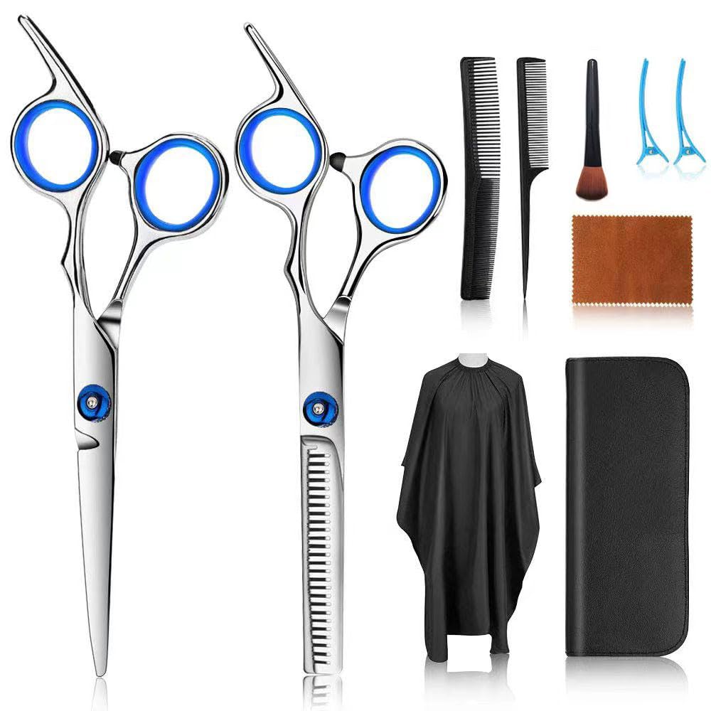 Sirabe 10 Pcs Hair Cutting Scissors Set